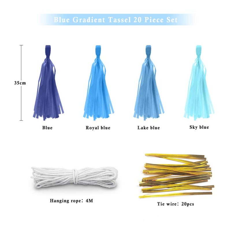 Binpeng Tissue Paper Tassel DIY Hanging paper decorations Party Garland Decor for Party Decorations Wedding,Festival,Baby Shower Decoration 35câ€†m20PCS - Image 1